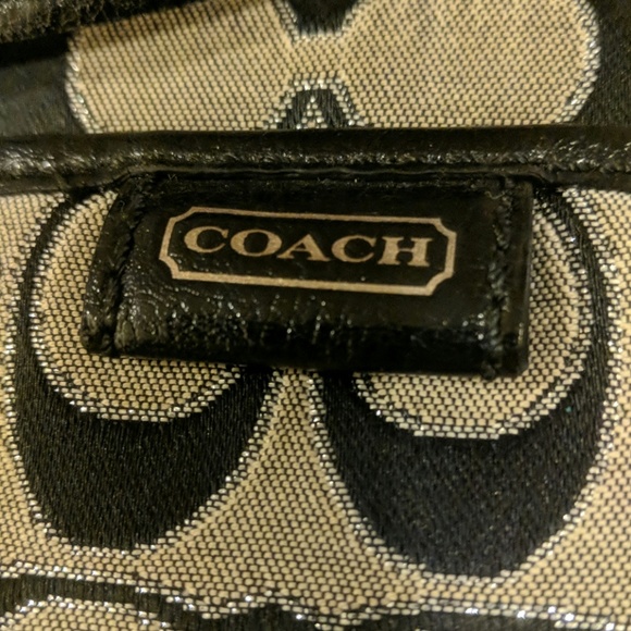 Gray Canvas Coach Wristlet - Picture 3 of 5